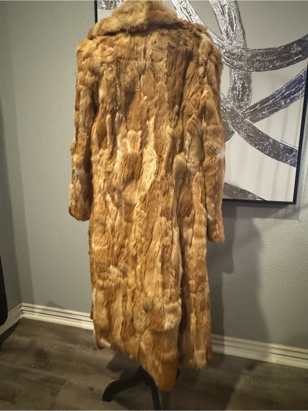 Vintage Rabbit Fur Coat in Warm Camel - Picture 12 of 15